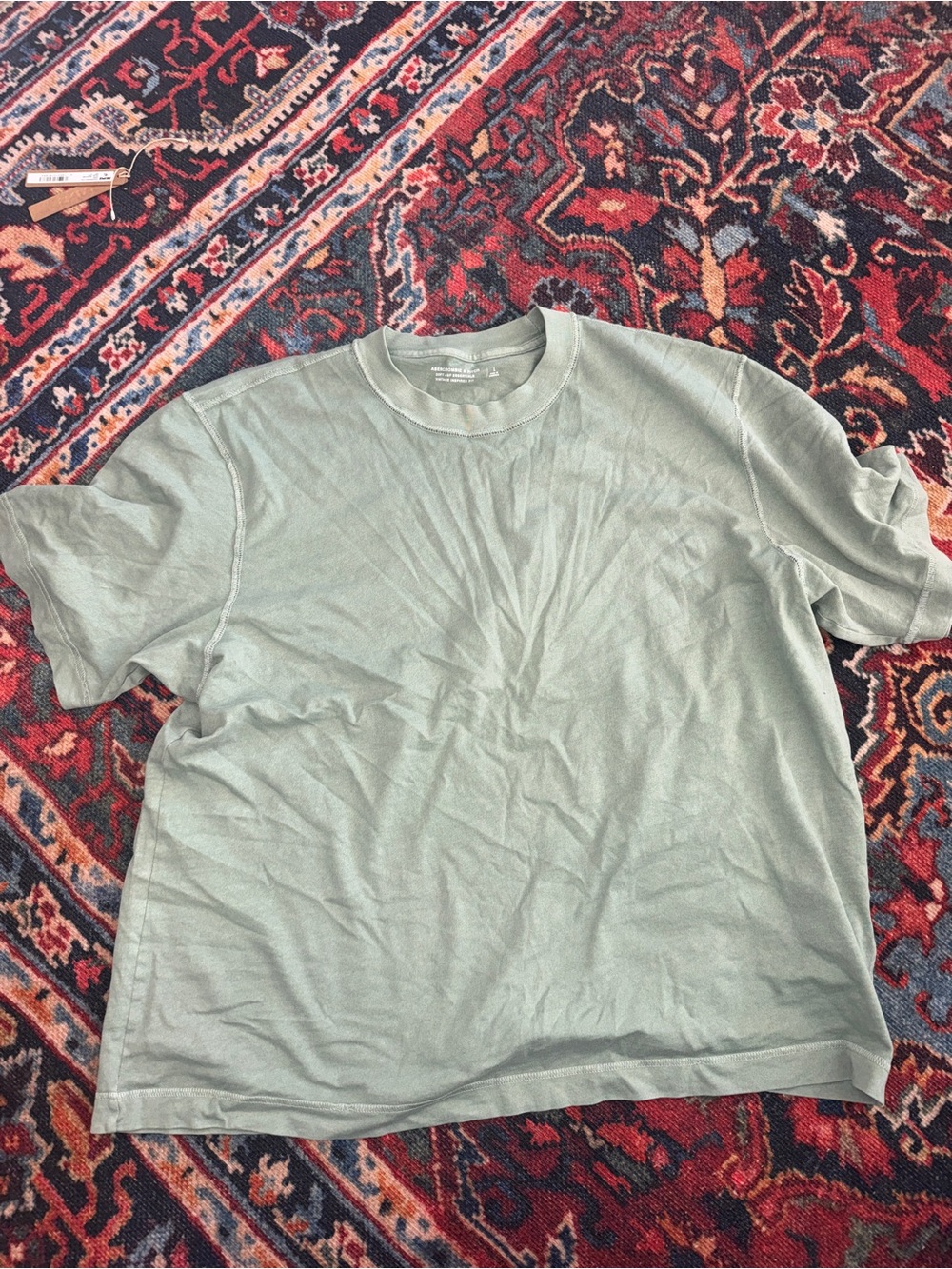 Abercrombie & Fitch Sage Green Short Sleeve Crew